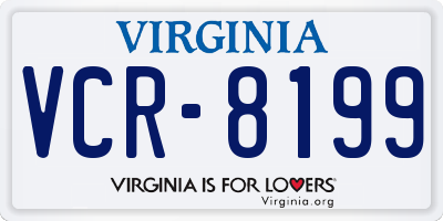 VA license plate VCR8199