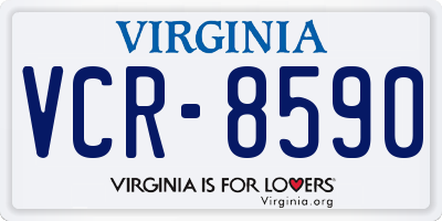 VA license plate VCR8590