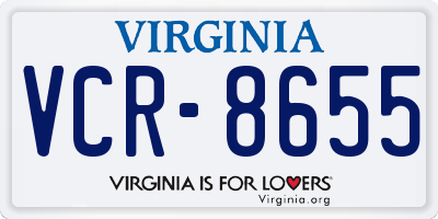 VA license plate VCR8655