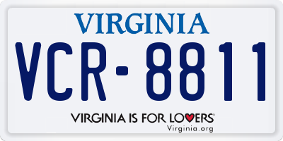 VA license plate VCR8811