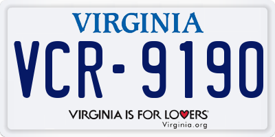 VA license plate VCR9190