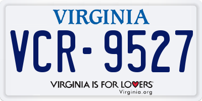 VA license plate VCR9527