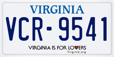 VA license plate VCR9541
