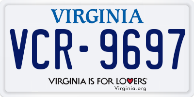 VA license plate VCR9697