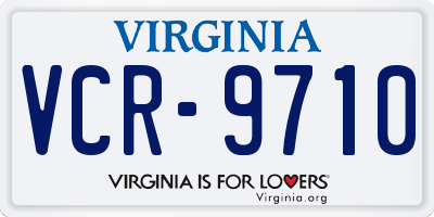 VA license plate VCR9710