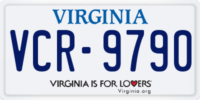 VA license plate VCR9790