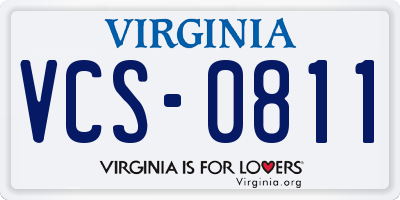 VA license plate VCS0811