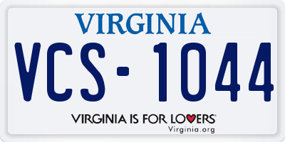 VA license plate VCS1044