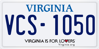 VA license plate VCS1050