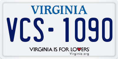 VA license plate VCS1090
