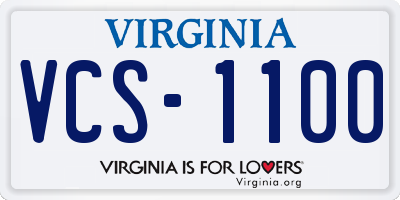VA license plate VCS1100