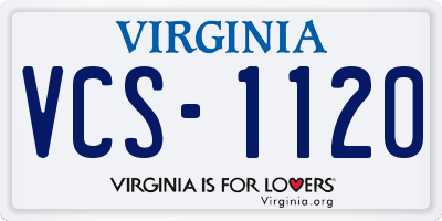 VA license plate VCS1120