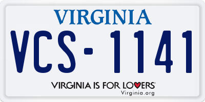 VA license plate VCS1141