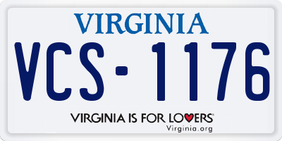 VA license plate VCS1176
