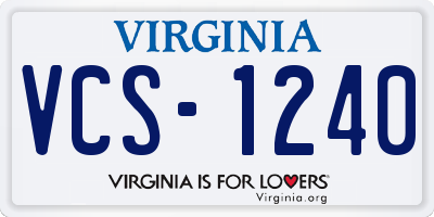 VA license plate VCS1240