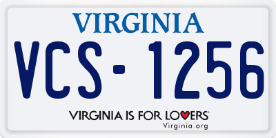 VA license plate VCS1256