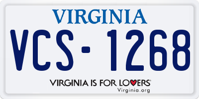 VA license plate VCS1268