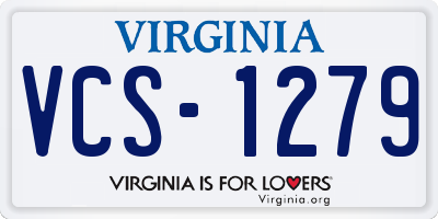VA license plate VCS1279