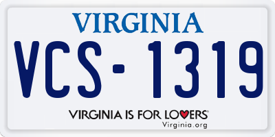 VA license plate VCS1319