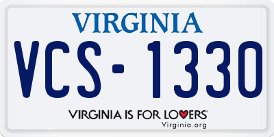 VA license plate VCS1330