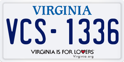 VA license plate VCS1336