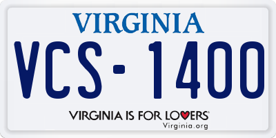 VA license plate VCS1400