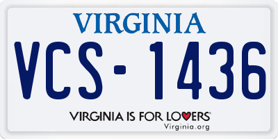 VA license plate VCS1436