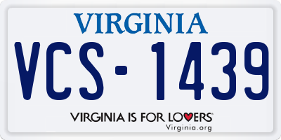 VA license plate VCS1439