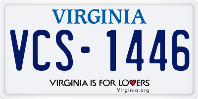 VA license plate VCS1446