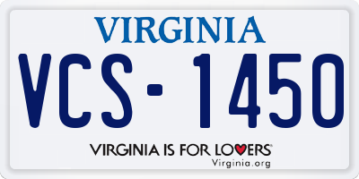 VA license plate VCS1450