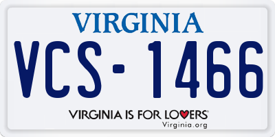 VA license plate VCS1466