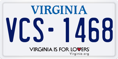 VA license plate VCS1468