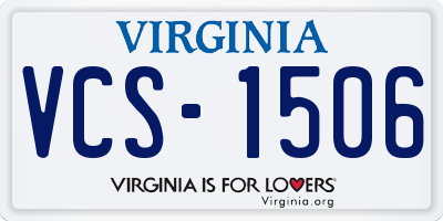 VA license plate VCS1506