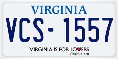 VA license plate VCS1557