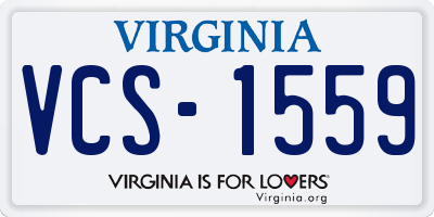 VA license plate VCS1559