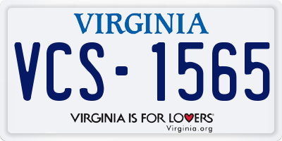 VA license plate VCS1565