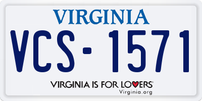 VA license plate VCS1571