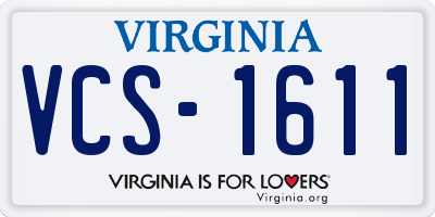 VA license plate VCS1611