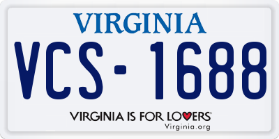 VA license plate VCS1688