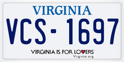 VA license plate VCS1697