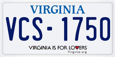 VA license plate VCS1750