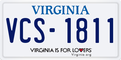 VA license plate VCS1811