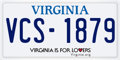VA license plate VCS1879