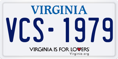 VA license plate VCS1979