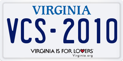 VA license plate VCS2010