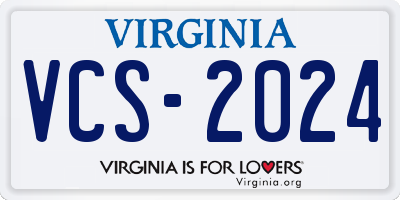 VA license plate VCS2024