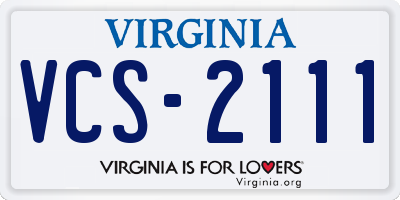 VA license plate VCS2111