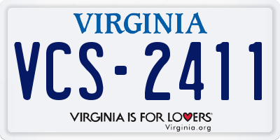 VA license plate VCS2411