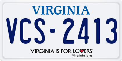 VA license plate VCS2413