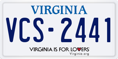 VA license plate VCS2441